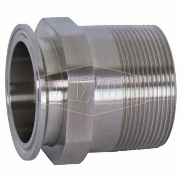 Dixon Clamp Adapter, Series: 21MP, Fitting/Connector Type: Adapter, 2 x 1-1/2 in Nominal Size, Tube x MNPT 21MP-G200150